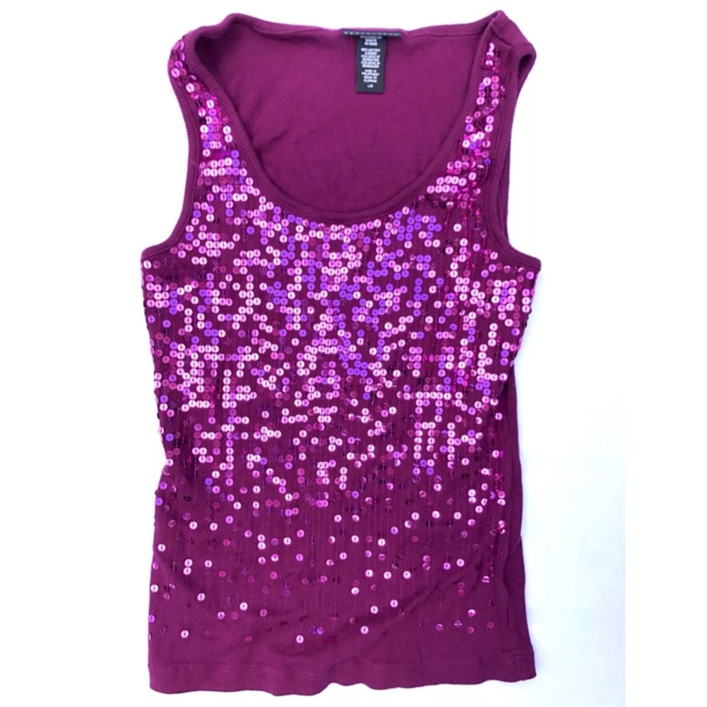 Apostrophe Sequins Tank Top